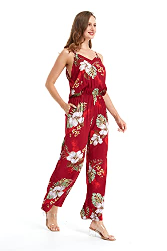 Image of Matchable Family Hawaiian Luau Men Women Girl Boy Clothes in Pineapple Garden Burgundy