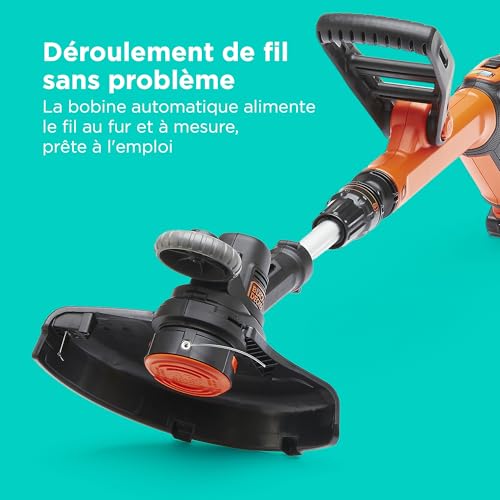 BLACK+DECKER Desbrozadora Sin Cable POWERCONNECT (Sin batería ni cargador), 28cm, STC1820PCB-XJ – vue 8