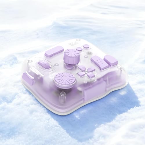 TOUR BOX Elite Plus All-in-Creative Console Bluetooth Programmable Controller Keyboard for Photo & Video Editing Color Grading Illustration Works with Procreate Adobe Davinci (Aurora Violet)