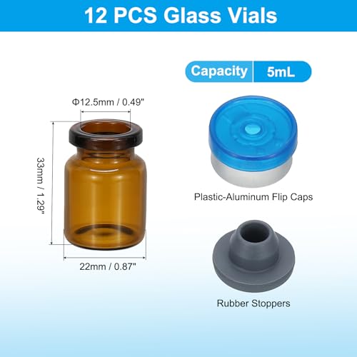 Flacons en verre ambré 5ml anti-fuite pour préserver vos solutions