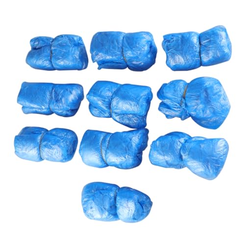 OUNONA 100 Pack Polyethylene Overshoes Shoe Covers for Carpet Cleaning 1 Size Fits