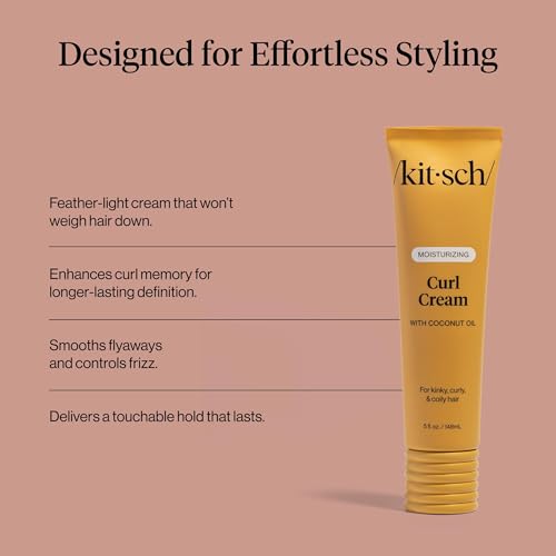 Image of Kitsch Moisturizing Curl Cream for Curly, Wavy Hair - 5oz