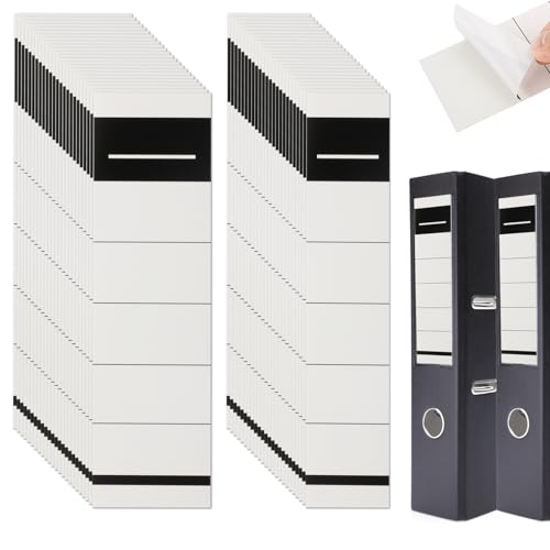 100 Stk Selbstklebende Ordnerrücken Breit (5 4 x 19 cm) & Schmal (3 6 x 19 cm) für 8 cm Ordner Ordner Etiketten Rückenschilder Aufkleber für Ordner Beschriftungsetiketten für Aktenordner