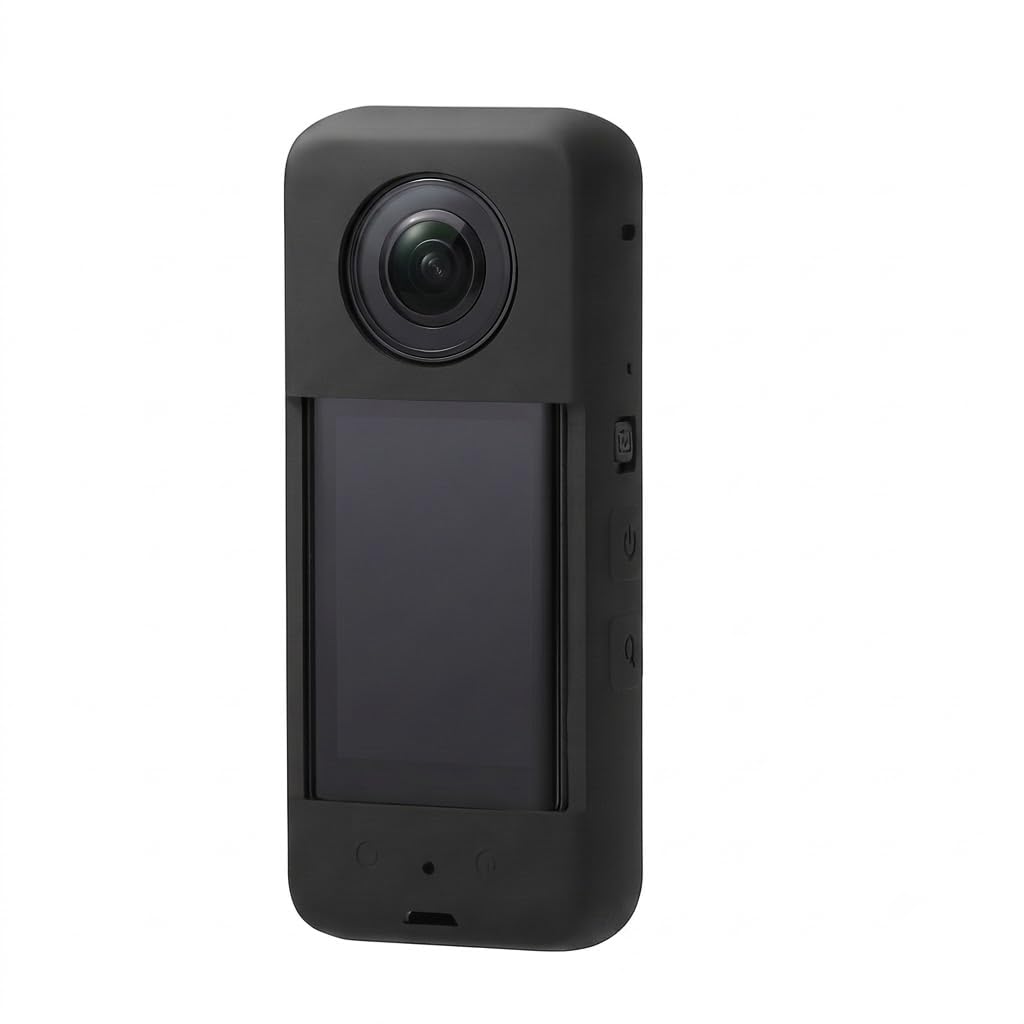 Silicone Protective Case with Lens Cap for Insta360 ONE X3, Black, Waterproof, Non-Slip Design, Scratch and Drop Protection-image-11