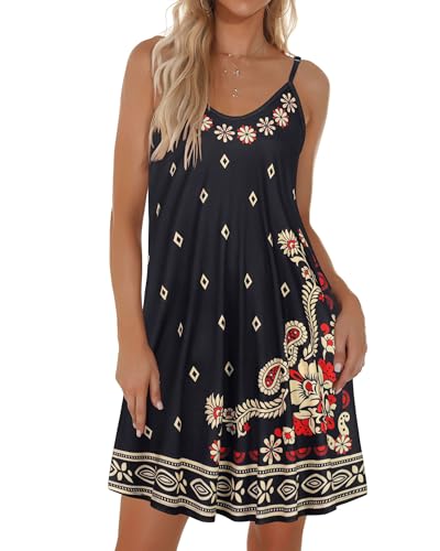 Image of JOELLYUS Womens Spaghetti Strap Dress Summer Dresses Beach Cover Ups Casual Sundresses with Pockets 2026