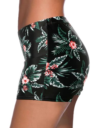 Image of Yonique Womens Swim Shorts Solid Tankini Bottoms Swimsuit Bottoms(Available in Plus)