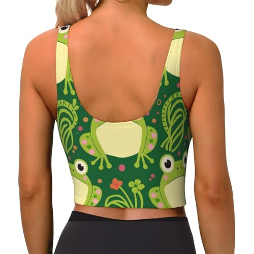 Women Girls Cozy U-Shaped Back Sports Bra Tank Tops Shirts3
