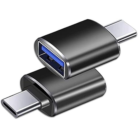 ROTOPATA 2 Stücke USB-C auf USB Adapter, OTG USB-C auf USB 3.0 Female Adapter Kompatibel mit MacBook Pro iMac Surface Pro Handy und Typ-C-Geräten Cover