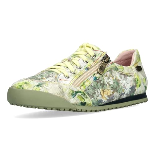 LAURA VITA Chaussures à Lacets Sneaker pour Femmes TIVANAO 05, Pointure:38 EU, La Couleur:Jaune