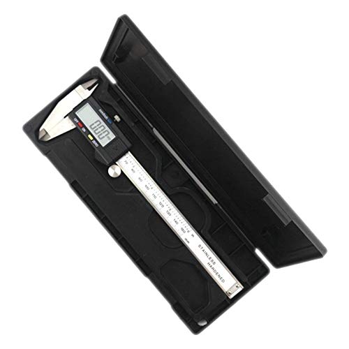 Pie de Rey Digital Vernier Caliper 6 Pulgadas 150 mm Acero Inoxidable Calibrador electrónico Micrómetro Micrómetro Herramientas de medición (Color : Silver Without Box)
