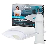 Brookstone Just Right Memory Foam Pillow - Soft Pillow for Sleeping - Adjustable Fill for Firm or Soft Plush Feel - Moisture-Wicking Tencel Cover for Cool Comfortable Sleep