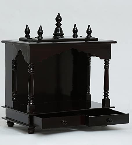 Jodhpur Handicrafts Home Temple Wooden Temple Pooja Mandir with LED Bulb