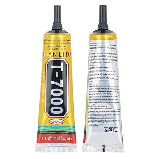 Croptronia T 7000 50ml Black Gel Mobile Screen Glue, Multipurpose Fabric Glue for Screen Repairing, Jewelry, Shoes, Art & Crafts