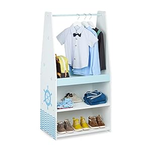 Relaxdays Kindergarderobe mit 3 Fächern