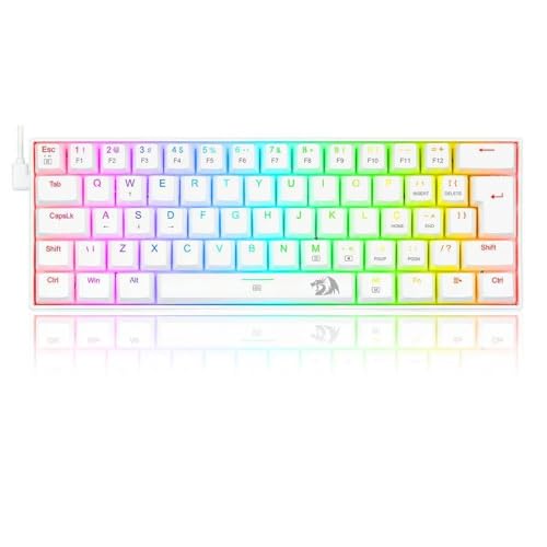 TECLADO MECANICO GAMER DRAGONBORN RGB BRANCO SWITCH MARROM ABNT2