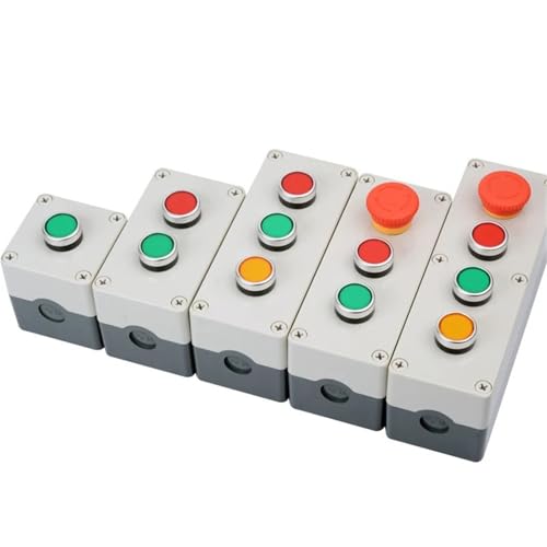 Caja de control con interruptor de boton de luz parada de arranque reinicio y bloqueo de 220V