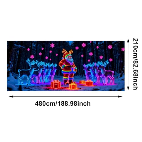 Bannière de porte de garage de Noël décorative et plate en grand format 2D - 7