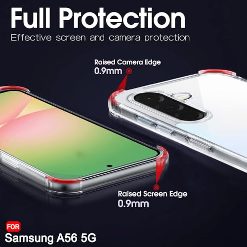 Image of TheGiftKart Crystal Clear Back Cover Case for Samsung Galaxy A56 5G | Shock Proof 360 Protection | Hard Clear Back Cover Case for Samsung Galaxy A56 5G (PC & TPU, Transparent Bumper)