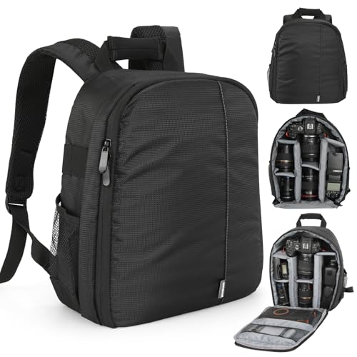 Heliora Waterproof DSLR Camera Backpack with Custom Interior