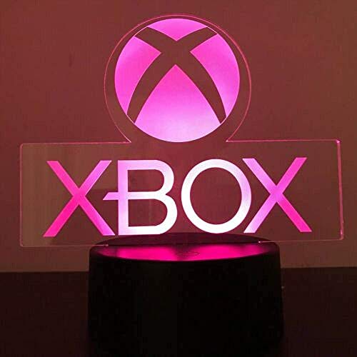 Xbox Gamer Games Logo 3D Acryl Led 7 Farben Nachtlicht Tischlampe Geschenk Touch Schalter-Berührungsschalter