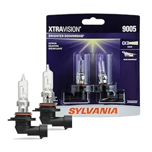 Bombilla de faros halógenos XtraVision SYLVANIA 9003 (también compatible con H4), (paquete de 2), 9005