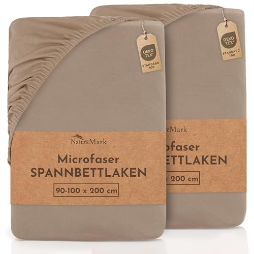 NatureMark Mikrofaser SPANNBETTLAKEN 2er Pack zum Sparpreis! viele Größen...