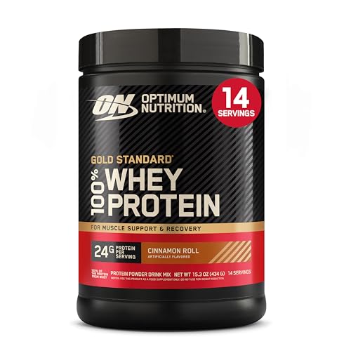 Optimum Nutrition Gold Standard 100% Whey Protein Powder, Cinnamon Roll, 1 Pound (Pack of 1)