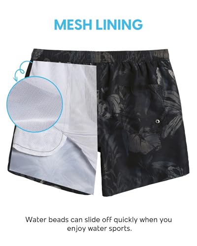 Mens Swim Trunks 5 Inch Swimming Shorts with Mesh Lining Quick Dry Bathing Suits for Men Swimwear2
