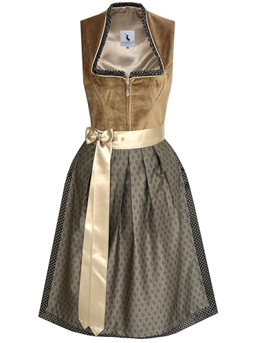 Alpenmärchen Midi Dirndl aus Exklusiver Kollektion inkl. Schürze Gr.36 - ALM1022