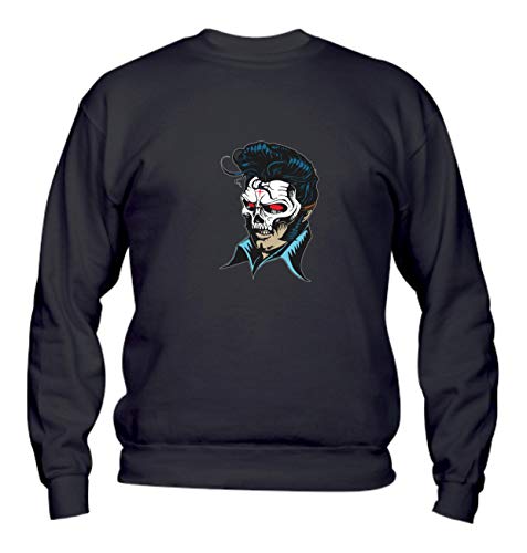  Felpa Uomo Girocollo Basic Top qualità Top vestibilità - H.isback - Divertente Humor Made in Italy (Nero, XL)