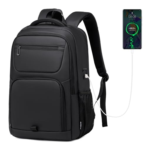 BJIAX Business Backpack for Men, Tech-Savvy Laptop Backpack with USB Charging Port and Ergonomic Design, 35L Water Resistant Anti Theft Travel Work College Backpack Fits 15.6 Inch Tablet, Notebook