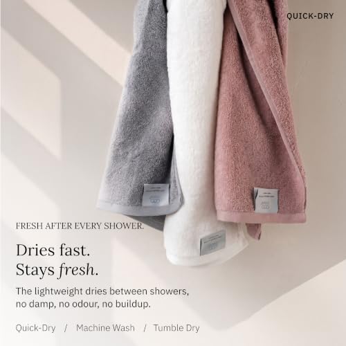 California Design Den Organic Cotton Bathroom Towel Set of 6, Soft Blue - image 2