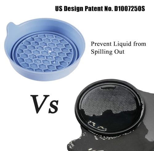 Image of Amooca Car Cup Coaster Universal Automotive Waterproof Non-Slip Cup Holders Sift-Proof Spill Holder Car Interior Accessories 4 Pack Gray Blue