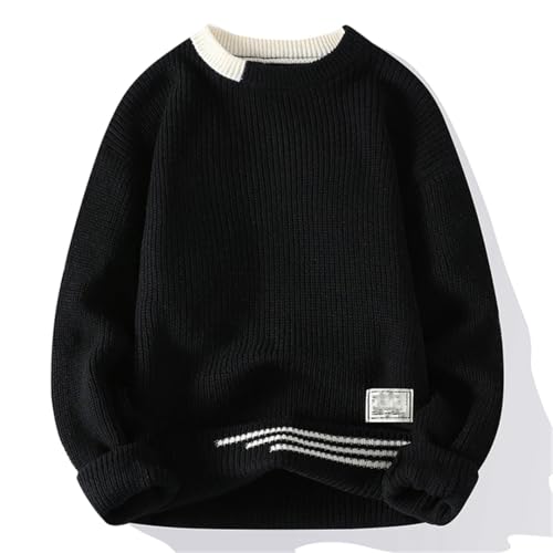 Men Vintage Twist Sweater O-Neck Male Knitted Pullovers Loose Harajuku Mens Casual Sweaters3