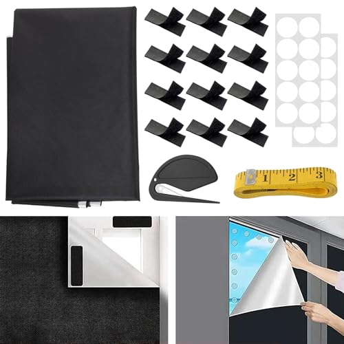 MFUSUL Tende Oscuranti per Interni 300 x 148cm, 100% Oscurante, Tende a Rullo per Interni, Forma Senza Forare, Portatili per Camera da Letto, Nursery, RV