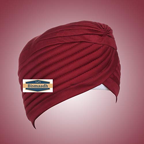 Image of BISMAADH Instant Readymade Turban for Men & Women Head Wrap Lightweight Cap Headwear Sikh Pagri