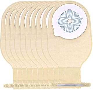Ostomy Colostomy Supplies, 10 PCS Colostomy Bag, One Piece Drainable Pouches with Twist-Tie for Ileostomy Stoma Care, Cut to Fit(Max 20-65mm)