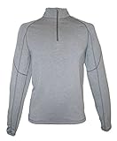 LANCERGEARS Birsppy Paradox Merino Blend Men's 1/4 Zip Top Base Layer (M, Dark Heather)