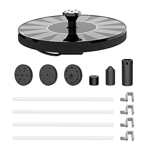 Solar Fountain Pump, 1.4W Circle Garden Solar Powered Water Pump Solar Panel Kit Water Pump for Pond, Fountain, BirdBath, Garden Decoration, Water Cycling, No Electricity Required - Image 5