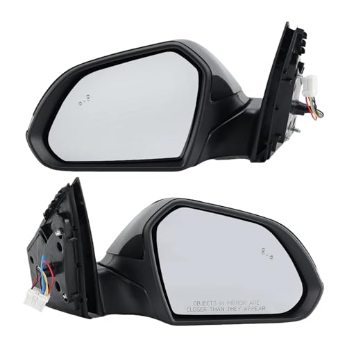 Rétroviseur extérieur rabattable noir pour Hyundai Sonata 2015-2017 fixation 8 broches
