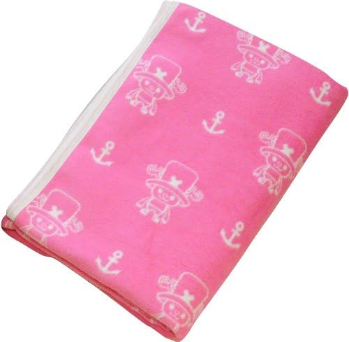 EMOOR Cotton Blanket (Japanese Popular One Piece Cartoon Print, Pink), Twin Size. Made in Japan