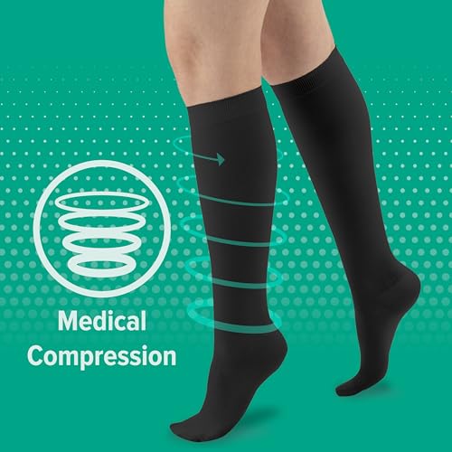 Image of Juzo Basic 4411 Knee-High 20-30 mmHg Closed Toe Compression Stocking, Short