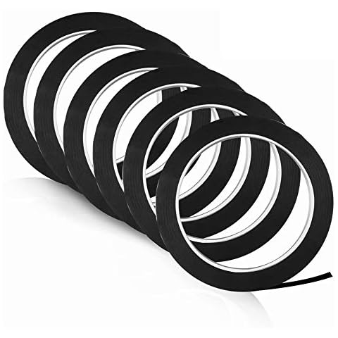 3mm Whiteboard Tape, Pyhot Black 216feet/66m Gridding Tape Graphic Chart Art Tape for Offices Whiteboard Marker Scrapbooks Line Charts Decor (6 Rolls) Cover