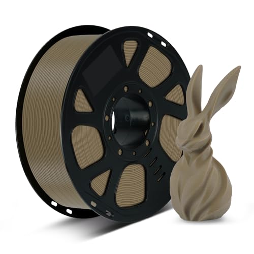 Image of Kingroon PLA Filament 1.75mm, 1kg Spool (2.2lbs), + /- 0.02mm Tolerance, Smooth 3D Printing Filament, Fits for Most FDM 3D Printers, Wood Color