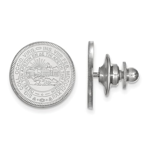 West Virginia Crest Lapel Pin (14k White Gold)