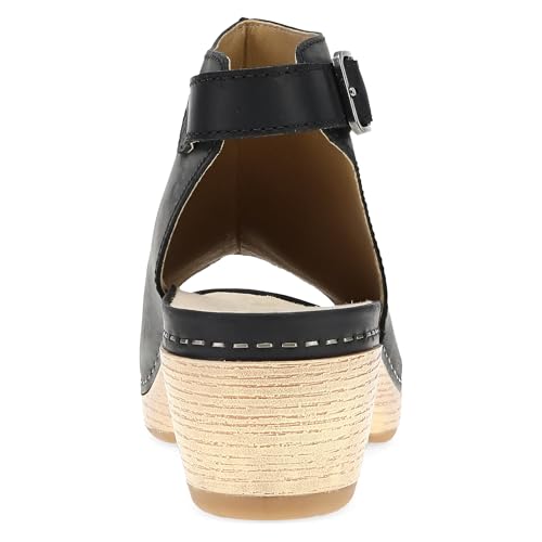 Image of Dansko Lizzy Peep-Toe Booties for Women - Linings from Recycled Materials and Leather for Breathability- Lightweight Rubber Outsole for Long-Lasting Wear