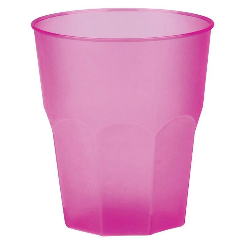 840 Mehrweg Becher pink rosa Plastikbecher 250ml Wiederverwendbar Frost bunt