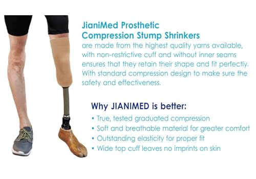 Image of Prosthetic Stump Shrinkers-Below Knee, 45cm, Compression, Amputee Socks, 20-30, Daily use, Taiwan Excellence M