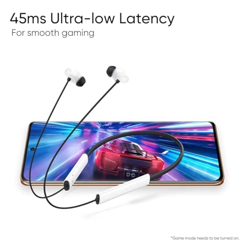 Image of Buds Wireless 3 in-Ear Bluetooth Neckband Compatible with Realme 13.4 Mm Dynamic Bass Boost Driver,Upto 32 Hours Playback,Fast Charge,45Ms Low Latency,Ip55 Dust&Water Resistannt&Bluetooth (White)