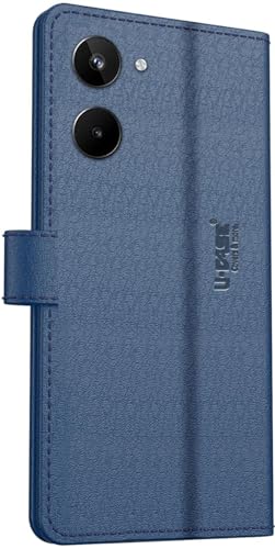 Image of U-Case Compatible with Realme 10 4G Flip Cover | Leather Finish | Inside Pockets & Inbuilt Stand | Shockproof Wallet Style Magnetic Closure Back Cover Case